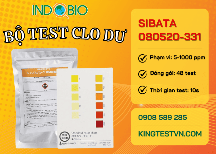 Bộ test clo dư Sibata 080520-331